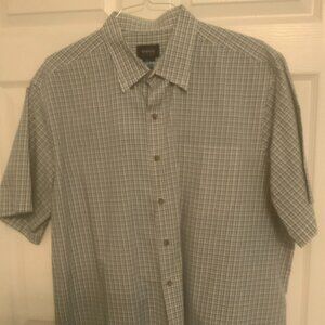 Harbor Bay by DXL Men's  Easy-Care Checkered Sport Shirt